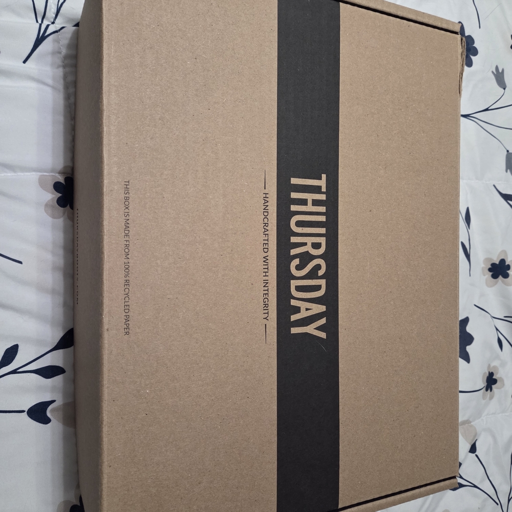 Thursday Boot Company Brown and Black Shoe Box